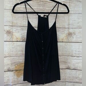 🤎3/$10 SO Black Camisole Button Down Top Size Large